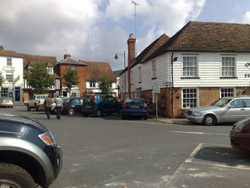 Eating lunch at Lenham