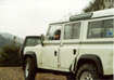 Joanne in Uraih the 110 on a mountain track high in the Pyrenees