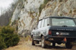 Mick Strawson's Range Rover on a mountain track on the Spanish/ French border