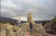 Standing on the border at the ruins of Santa Maria de Panissars just below Fort De Bellegarde