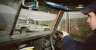 Phil driving Dorothy the Land Rover Series III at the  Llyn Bryne Reservoir 