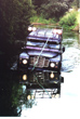 Dorothy the Land Rover Series III at the ford in Standon