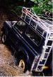 Dorothy the Land Rover Series III leaving the ford in Standon