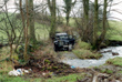 "Dorothy" the SWB seriesIII diesel Landrover preparing to cross a stream in Wales