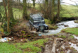 "Dorothy" the SWB seriesIII diesel Landrover crossing a stream in Wales