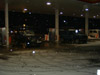 Refuelling near the German/Polish border in the snow