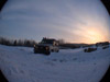 Norman's Landrover 110 in the sunset in south east Poland