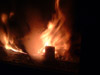 Log fire hospitality at the inn, in south east Poland