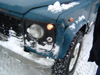 Landrover 110 csw after crash with log pile at -25c in south east Poland
