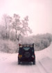 Landrover 110 CSW exploring Southern Poland in Mid winter