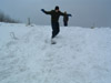 Jamie snow boarding in south east Poland