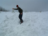 Mark snow boarding in south east Poland