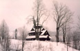 Wooden church in rural location in south east Poland