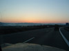 Sunset on the autobahn in south east Germany