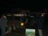 Transferring all the luggage and people from the series to the Landrover 110 in the middle of the night at Soest in Germany