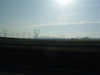 The desolate North French coast approaching Calaise on the autoroute