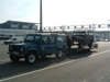 Waiting on the quayside prior to boarding the ferry at Calaise
