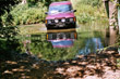 Phil's Landrover Discovery 3.5V8 crossing up river from Barwick ford