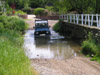 David driving the Landrover 110 3.5V8 CSW through the river just south of Standon