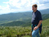 Dick surveying the scenery during the climb of Tarnica
