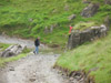 Dick and Jamie examine the first stream crossing in Strata Florida