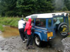 Manpower rescue for the Landrover 110 CSW at Strata Florida