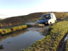 David driving the Discovery in Cefn Hir-fynydd lane