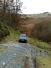 Discovery stopped on the mountainside at an obstacle