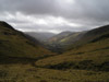 Sultry skys looking north west from the view point in the Pont Eunant valley