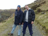 Dick and David on the climb to the top of the Pistyll waterfall