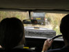 Land Rover 110 following a Jeep at Devils Pit 18/10/2009