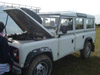 "Uriah" the Land Rover 110 cooling down at Devils Pit 18/10/2009