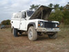 "Uriah" the Land Rover 110 3.5V8 at Devils Pit 18/10/2009