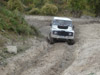 David driving "Uriah" the Land Rover 110 3.5V8 at Devils Pit 18/10/2009