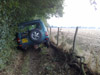 Discovery squeezing up the lane