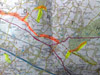OS landranger showing section of Pilgrim's way