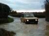 Phil in the ford at the Pelhams in his Range Rover